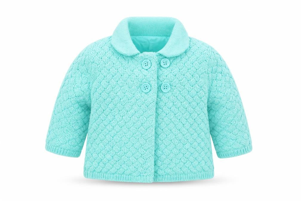 Mini Club Baby Blue  Knit Jacket Coatigan Size 0-3 Months
