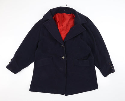Preloved albeni Womens Blue   Pea Coat Coat Size 18 - Front