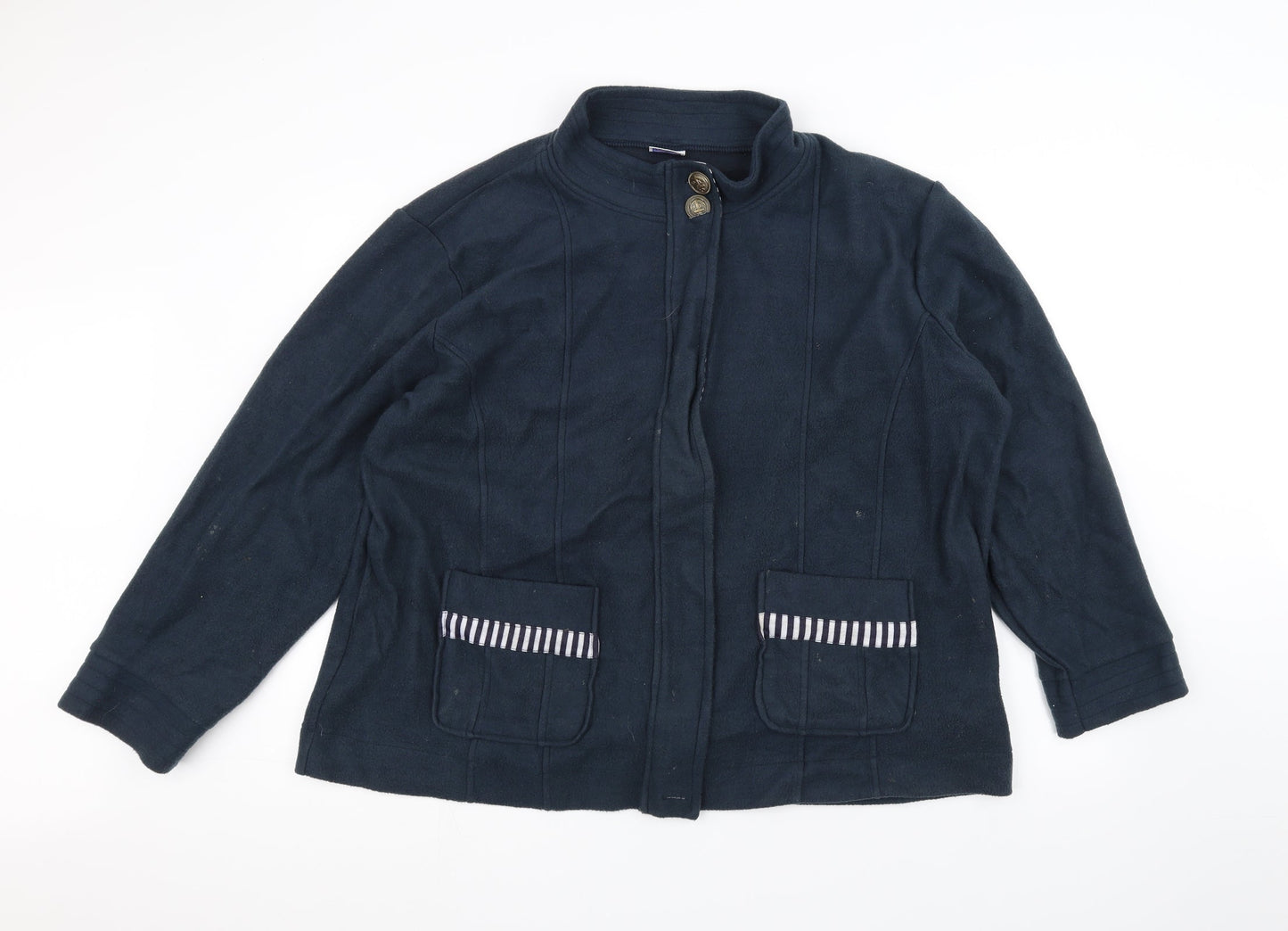 Anne De Lancay Womens Blue   Jacket  Size XL