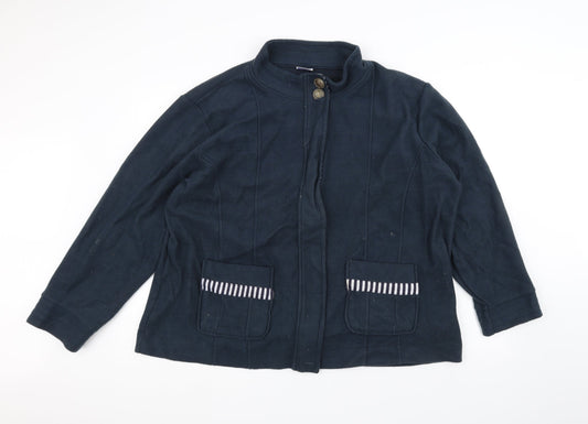 Anne De Lancay Womens Blue   Jacket  Size XL