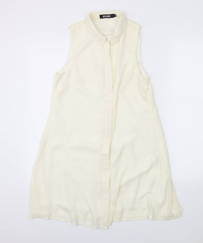 Missguided Womens Ivory   Basic Button-Up Size 8