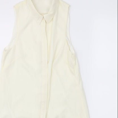 Missguided Womens Ivory   Basic Button-Up Size 8