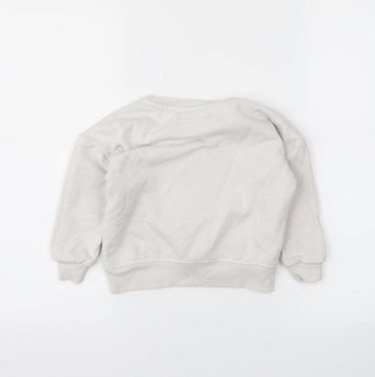 Primark Girls White   Pullover Sweatshirt Size 3-4 Years