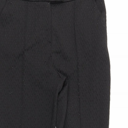 Select Womens Black   Cropped Trousers Size 12 L24 in