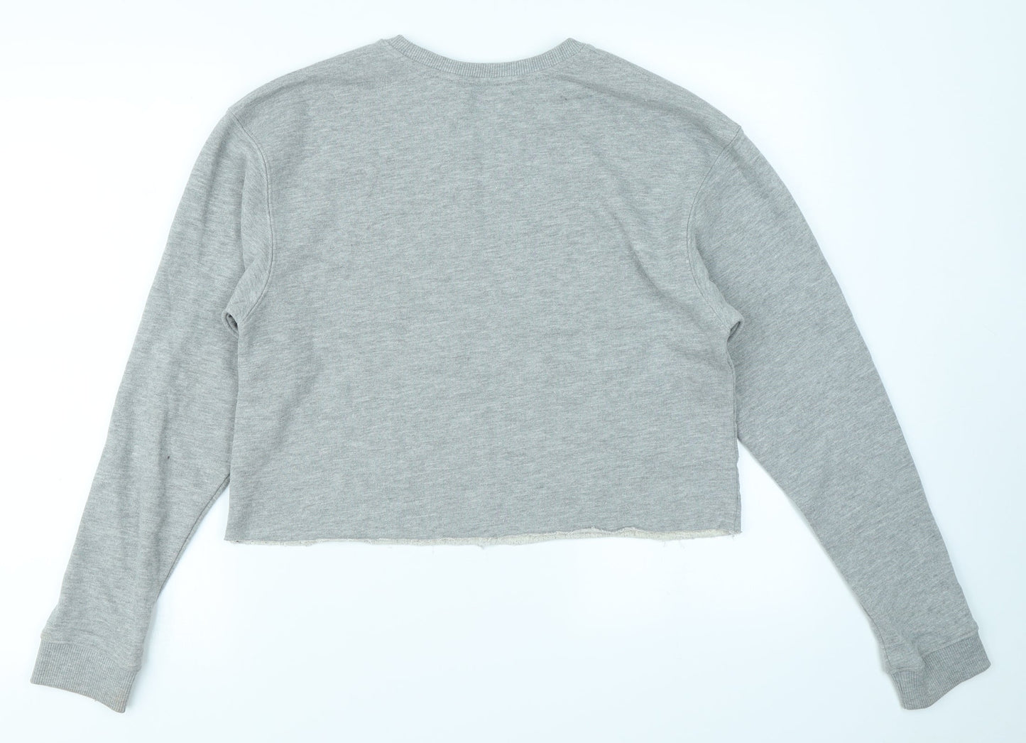 Miss Selfridge Womens Grey   Pullover Sweatshirt Size 10  - Cropped