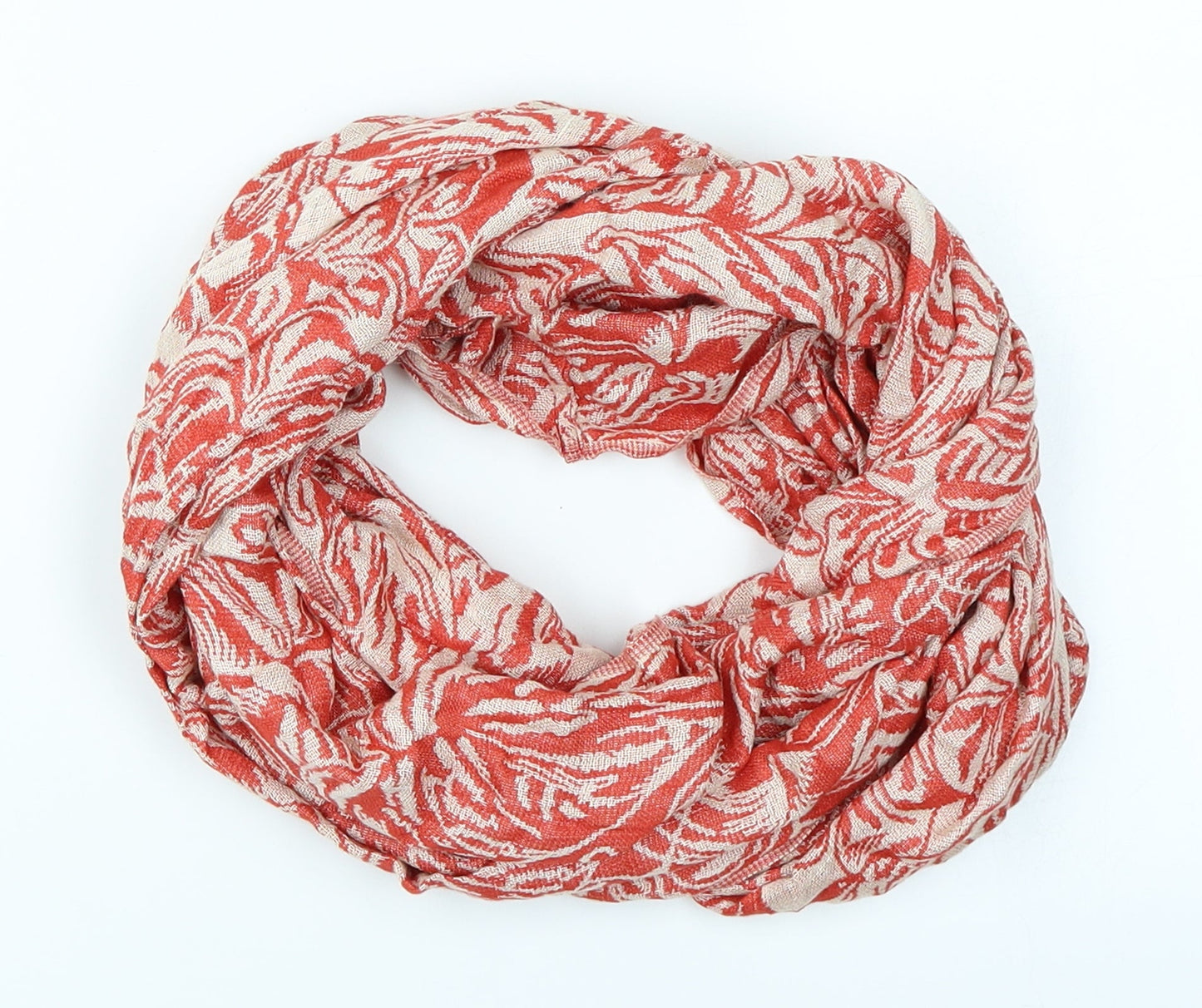 Preworn Womens Red Floral   Scarf