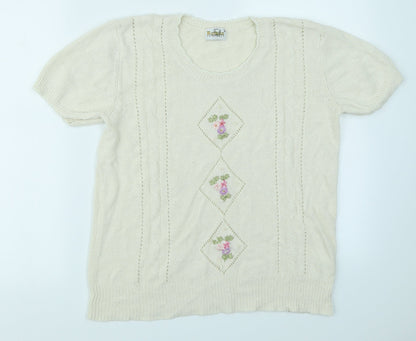 Preloved Roman Womens Ivory   Pullover Jumper Size S - Front