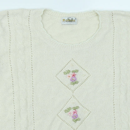 Preloved Roman Womens Ivory   Pullover Jumper Size S - Detail