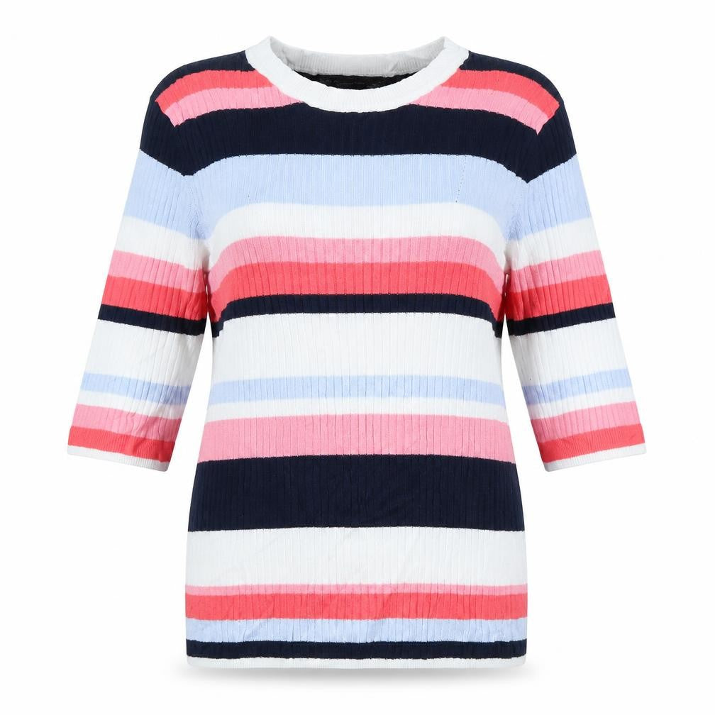 Marks & Spencer Collection Womens White Striped  Pullover Jumper Size 12