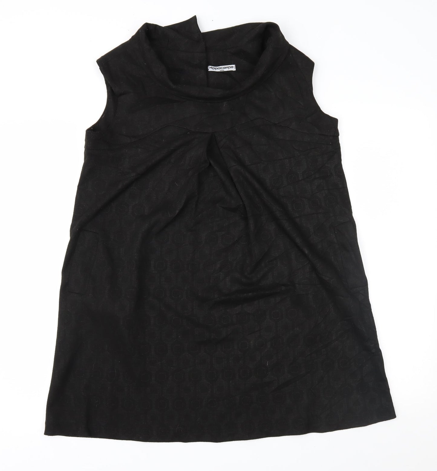 Hippocampe Womens Black Geometric  A-Line  Size 12