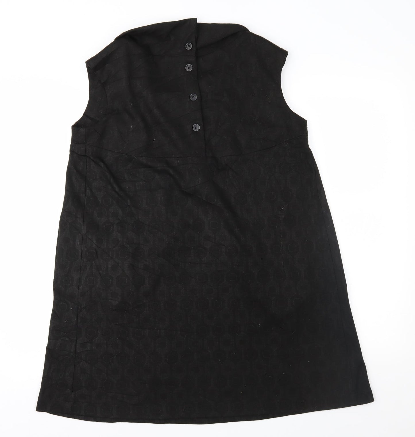 Hippocampe Womens Black Geometric  A-Line  Size 12