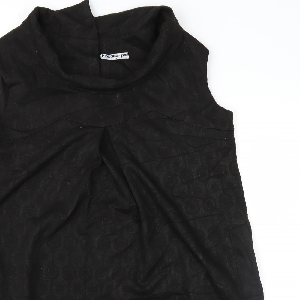 Hippocampe Womens Black Geometric  A-Line  Size 12
