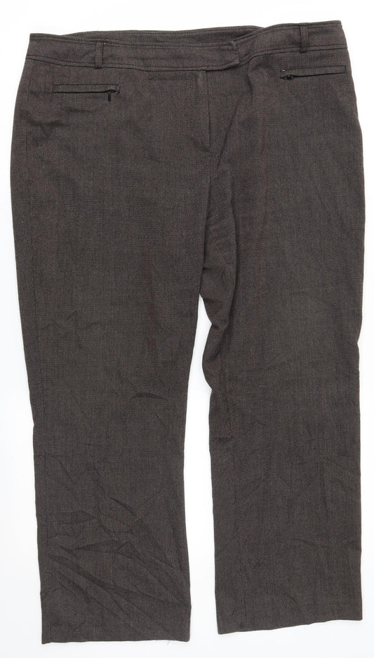 BHS Womens Grey   Dress Pants Trousers Size 18 L28 in