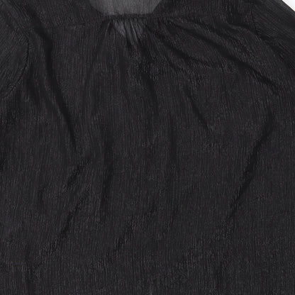 H&M Womens Black   Basic Button-Up Size 10