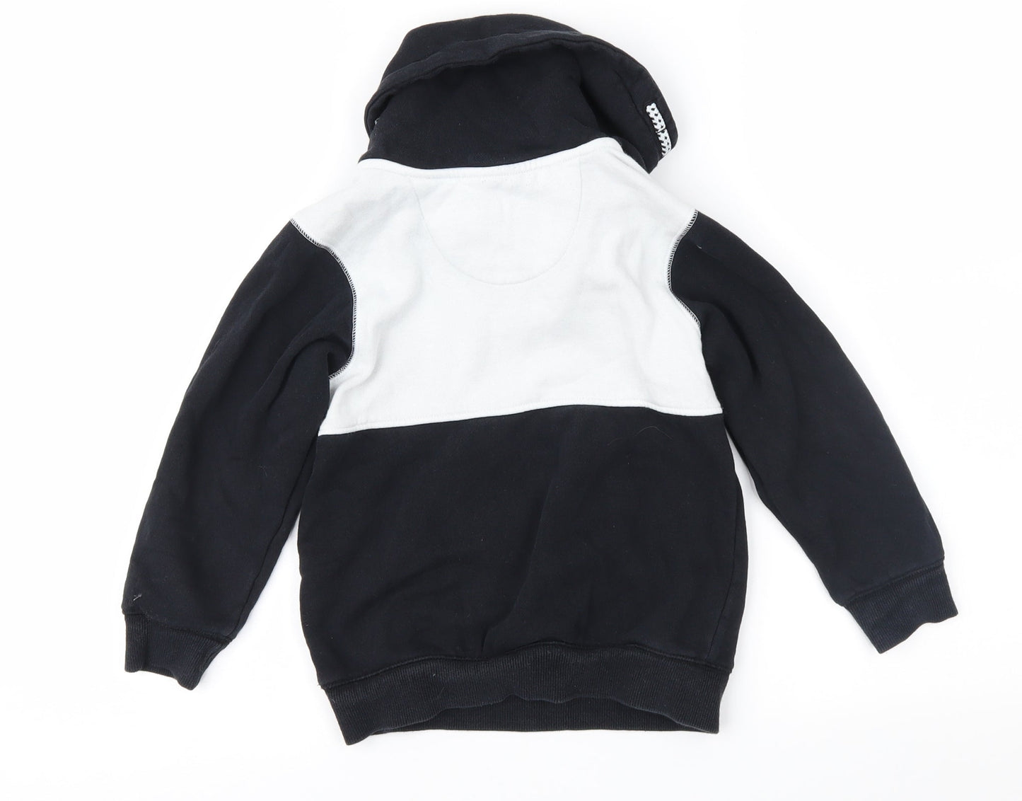 Matalan Boys Black Colourblock  Pullover Sweatshirt Size 6 Years
