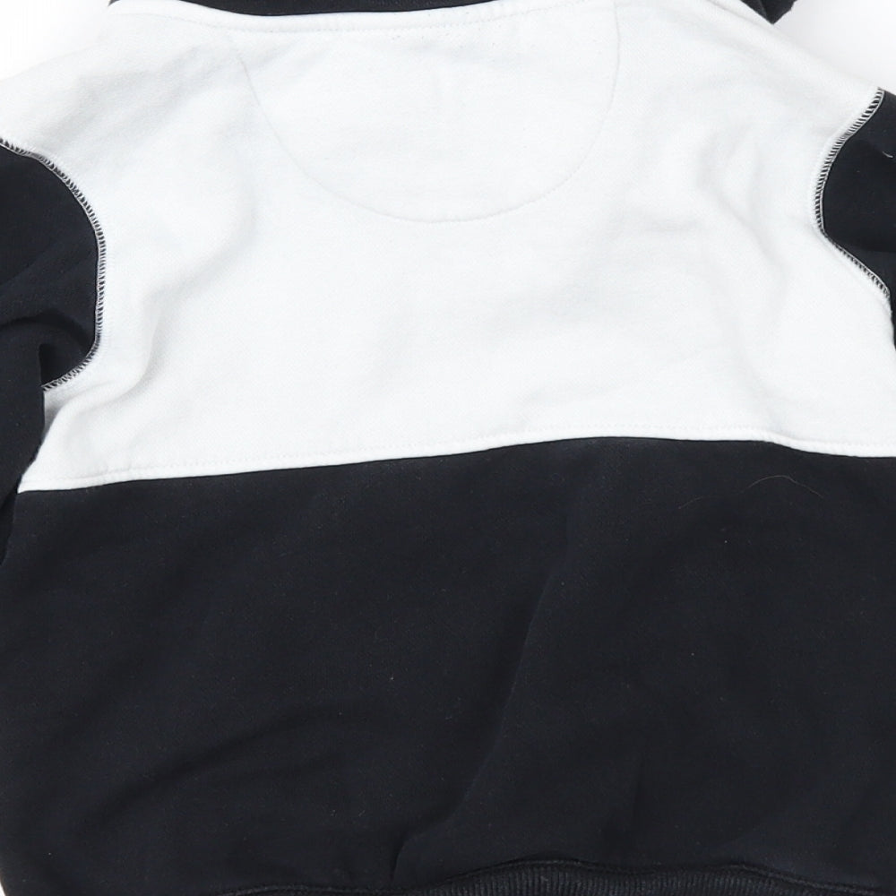 Matalan Boys Black Colourblock  Pullover Sweatshirt Size 6 Years