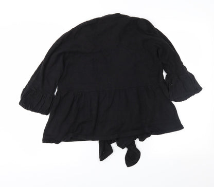 Preloved Atmosphere Womens Black   Cardigan Jumper Size 10 - Back