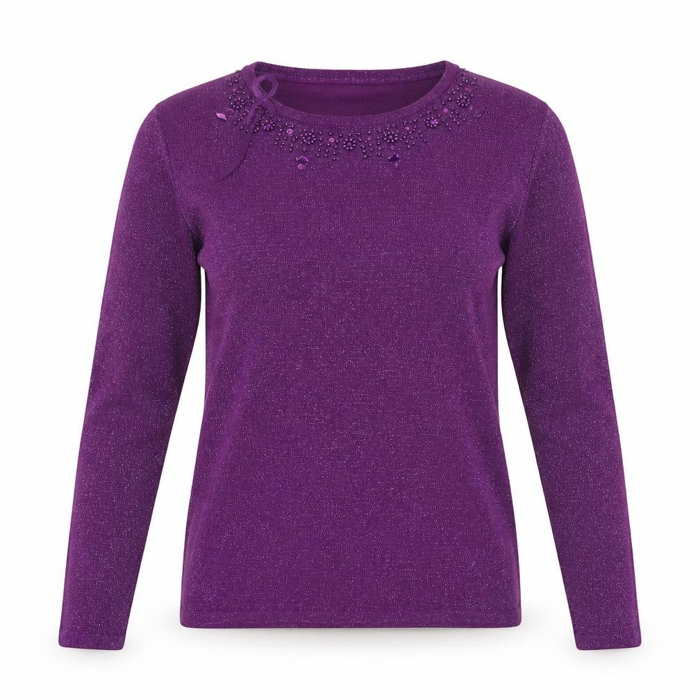 Bonmarché Womens Purple Pullover Jumper Size XS