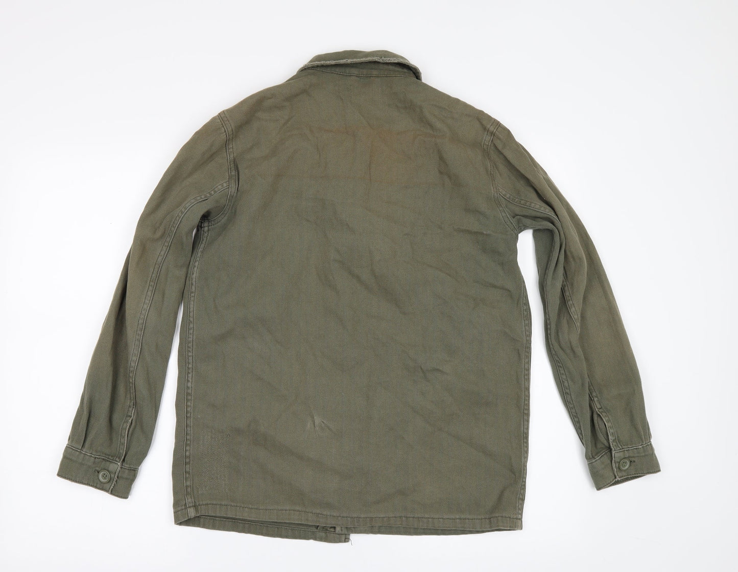 Topshop Womens Green   Jacket  Size 6  - DISTRESSED