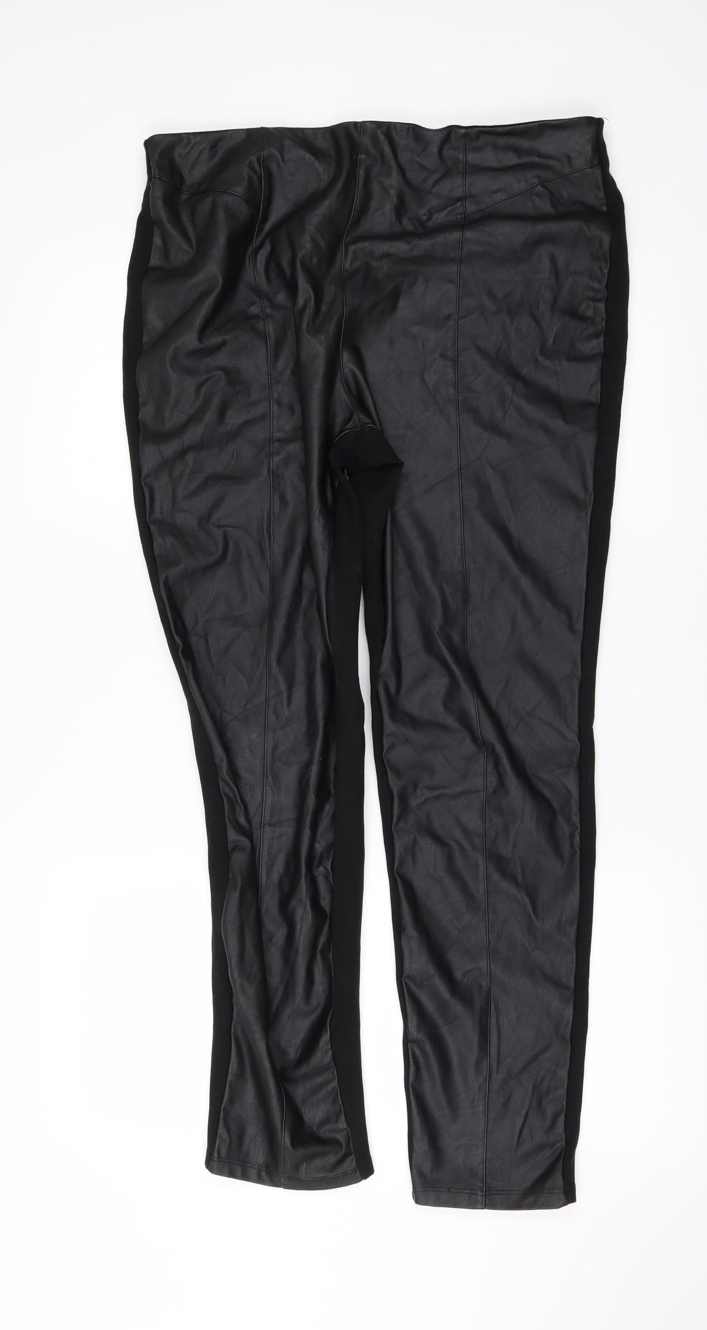 M&Co Womens Black   Trousers  Size 16 L28 in