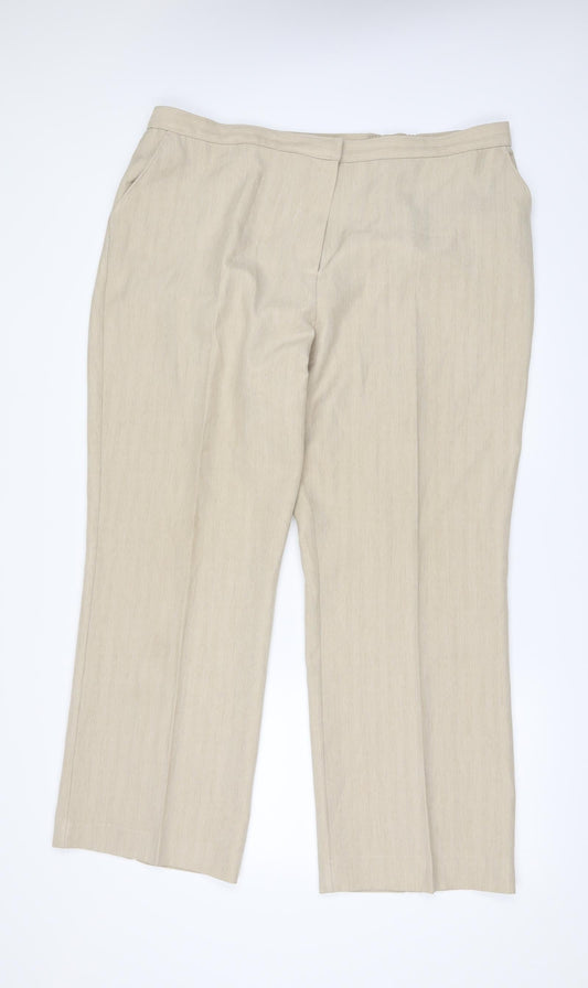 Marks and Spencer Womens Beige   Trousers  Size 20 L30 in
