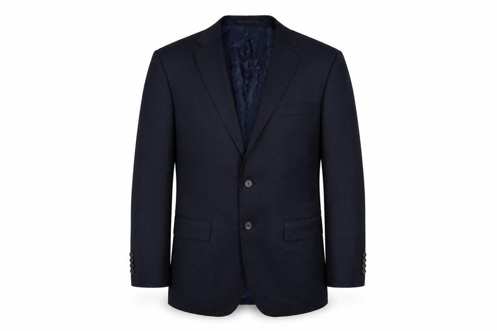 Marks & Spencer Mens Black Striped  Jacket Suit Jacket Size 42