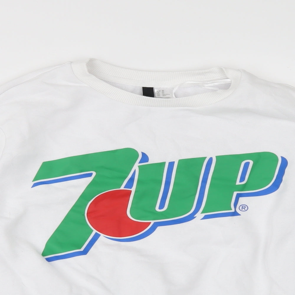 Divided by H&M Womens White   Pullover Sweatshirt Size XL  - 7UP