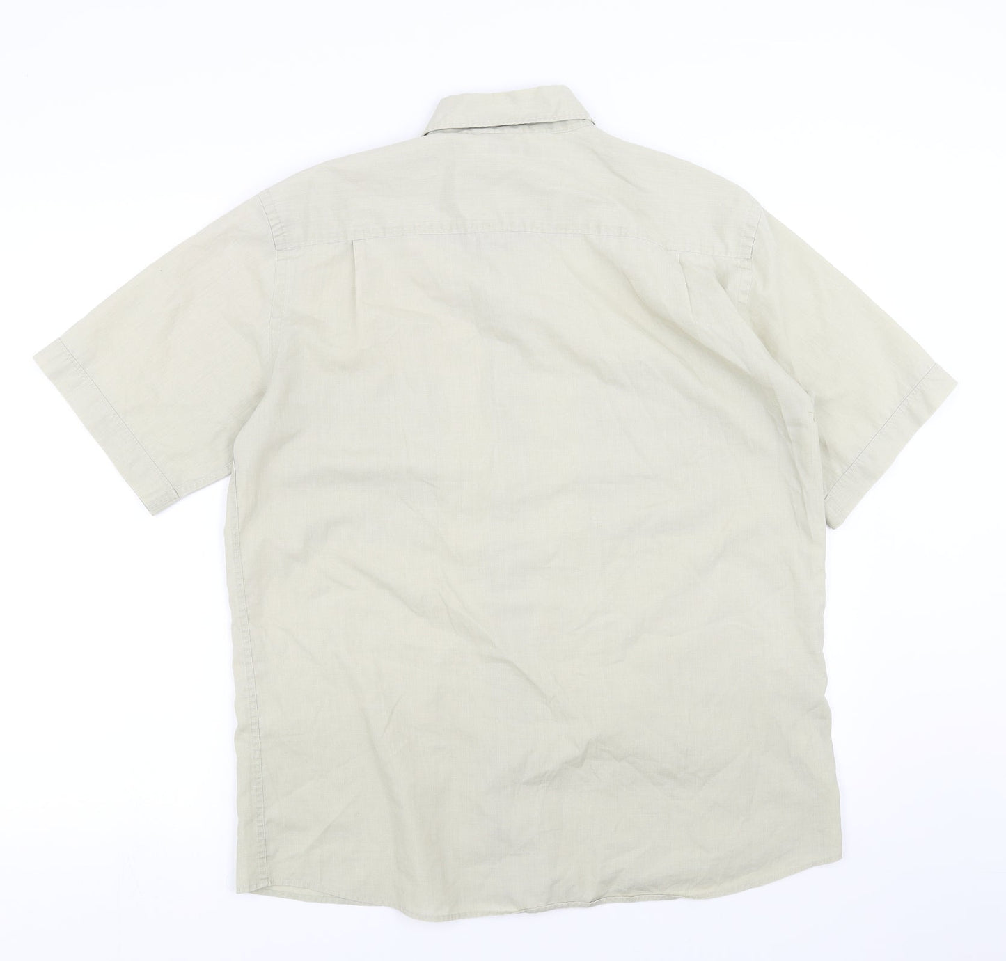 Marks and Spencer Mens Green    Button-Up Size S