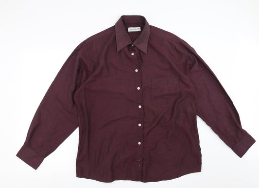 Berkertex Mens Purple    Button-Up Size 16.5