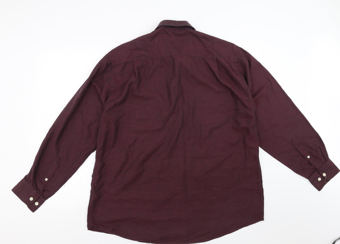 Berkertex Mens Purple    Button-Up Size 16.5