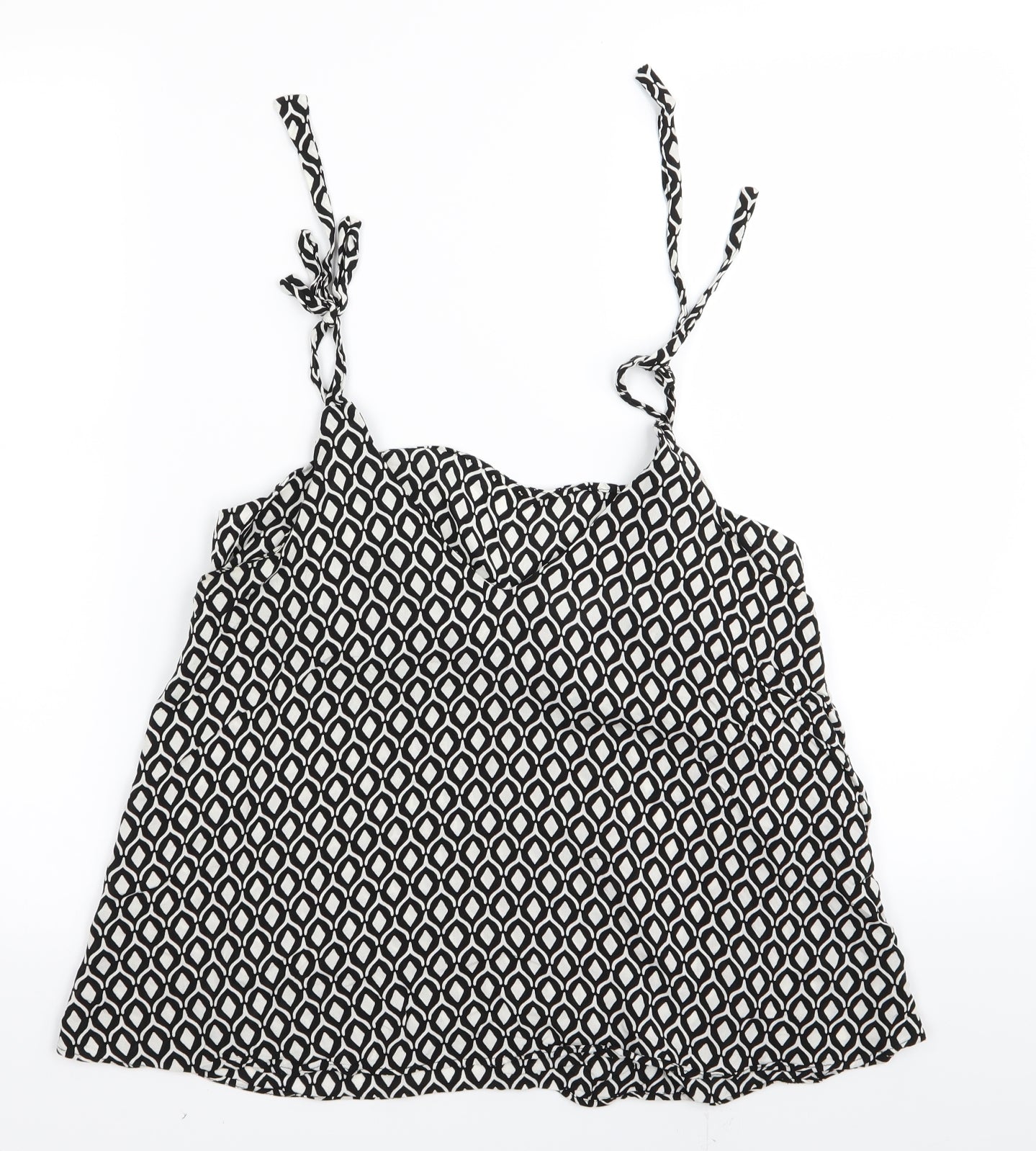 H&M Womens Black Geometric  Camisole Tank Size 8