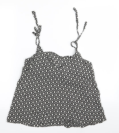 H&M Womens Black Geometric  Camisole Tank Size 8