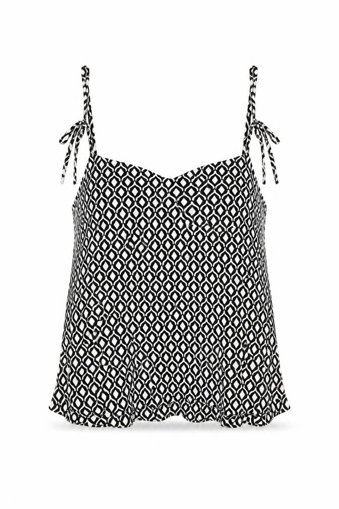H&M Womens Black Geometric  Camisole Tank Size 8