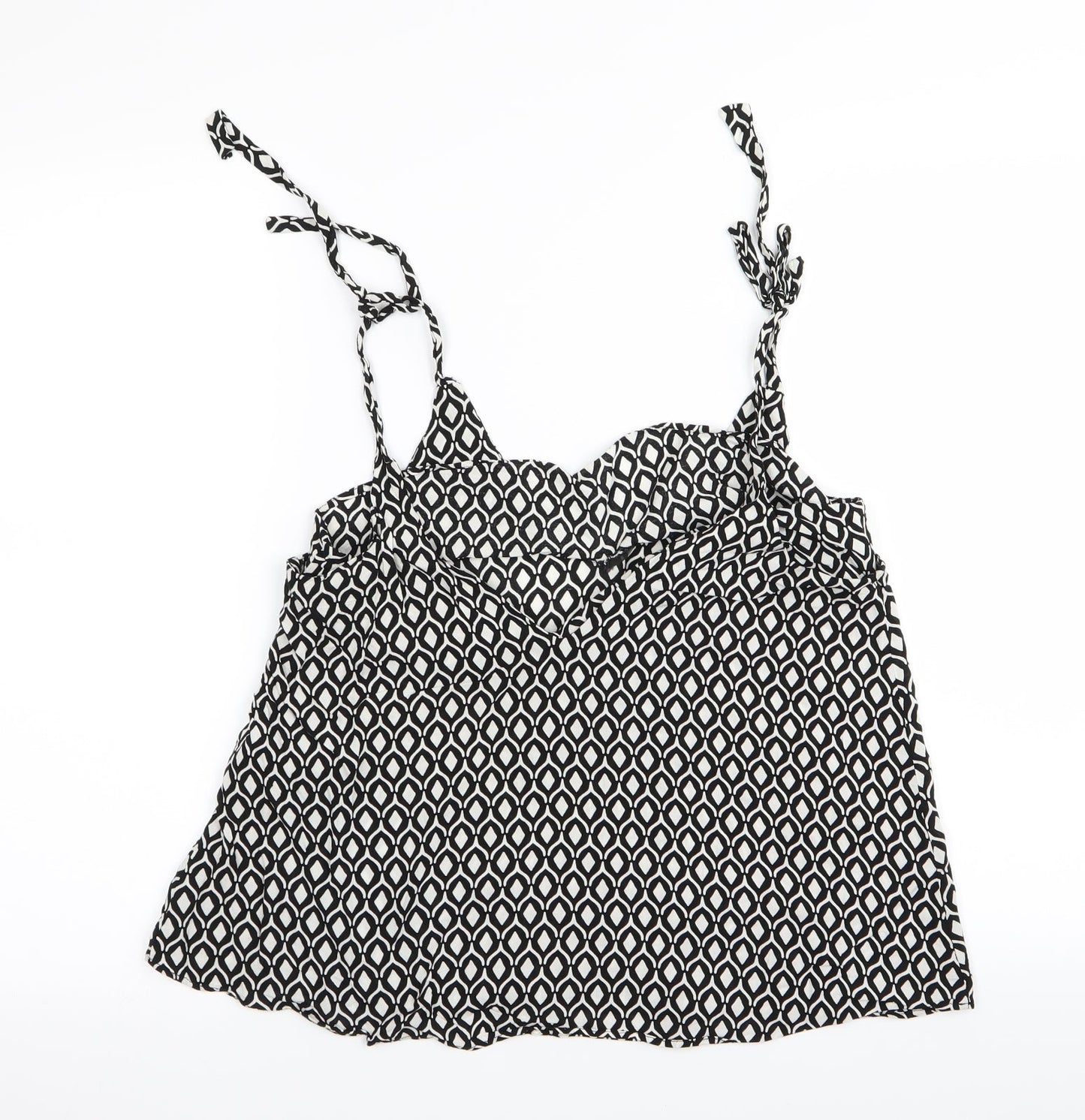 H&M Womens Black Geometric  Camisole Tank Size 8
