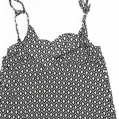 H&M Womens Black Geometric  Camisole Tank Size 8