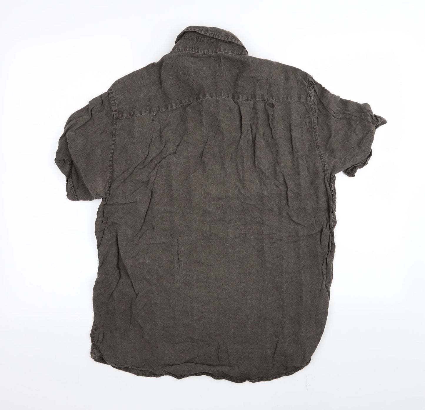 Blue Harbour Mens Brown    Button-Up Size M
