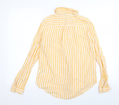 Divided by H&M Womens Multicoloured Striped  Basic Button-Up Size 4