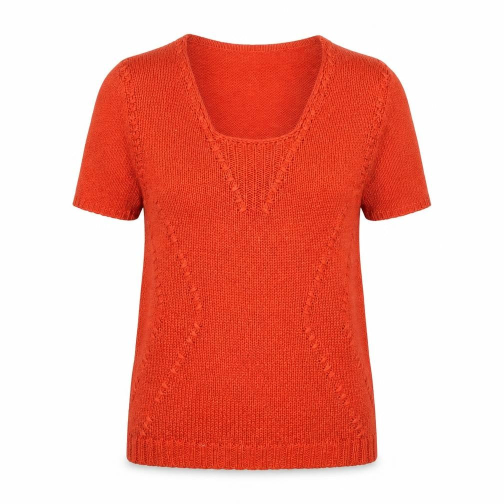 Per Una Womens Orange  Knit Pullover Jumper Size 10