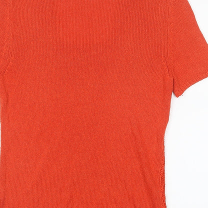Per Una Womens Orange  Knit Pullover Jumper Size 10