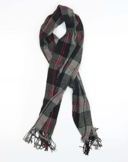 Preworn Mens Grey Plaids & Checks  Scarf  One Size