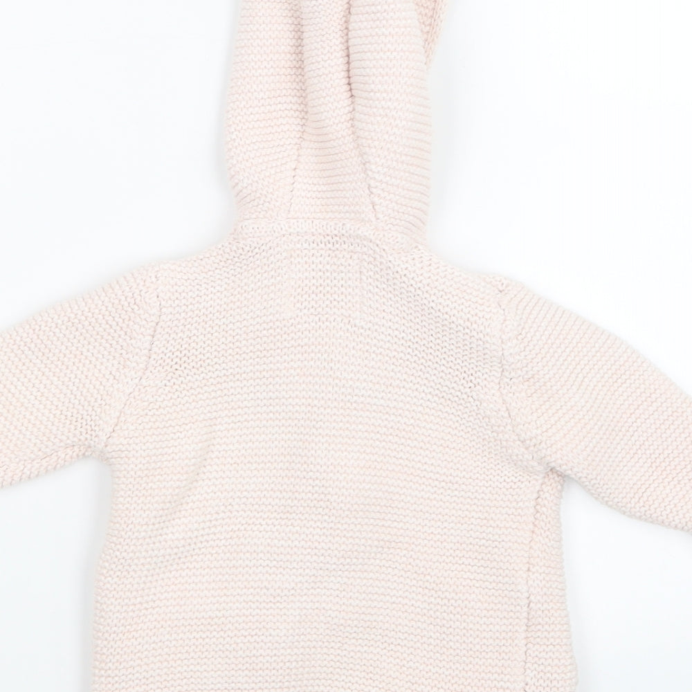 F&F Girls Pink  Knit Jacket Coatigan Size 6-9 Months