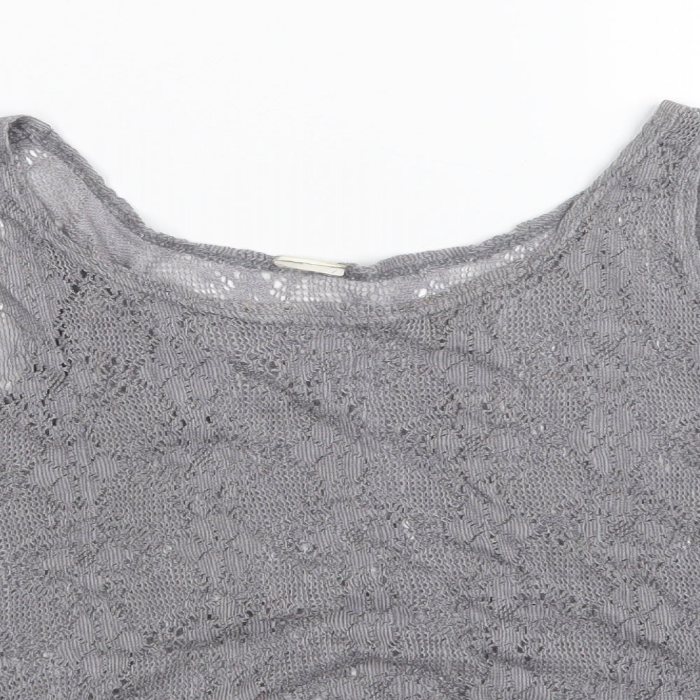Preworn Womens Grey   Cropped T-Shirt Size M
