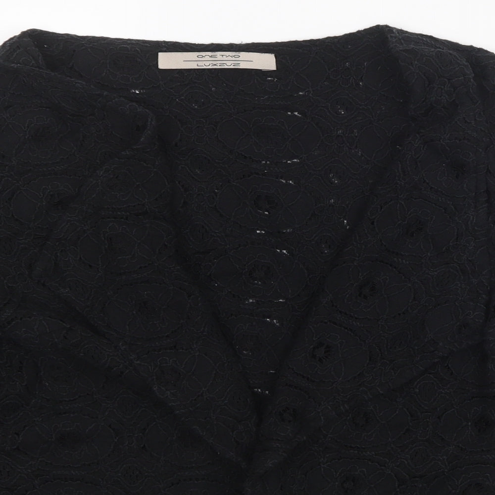 One Two Womens Black   Jacket  Size 14