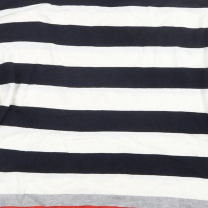 M&Co Womens Blue Striped Knit Pullover Jumper Size 12