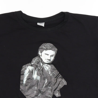 Preworn Womens Black   Basic T-Shirt Size L  - I'm hooked