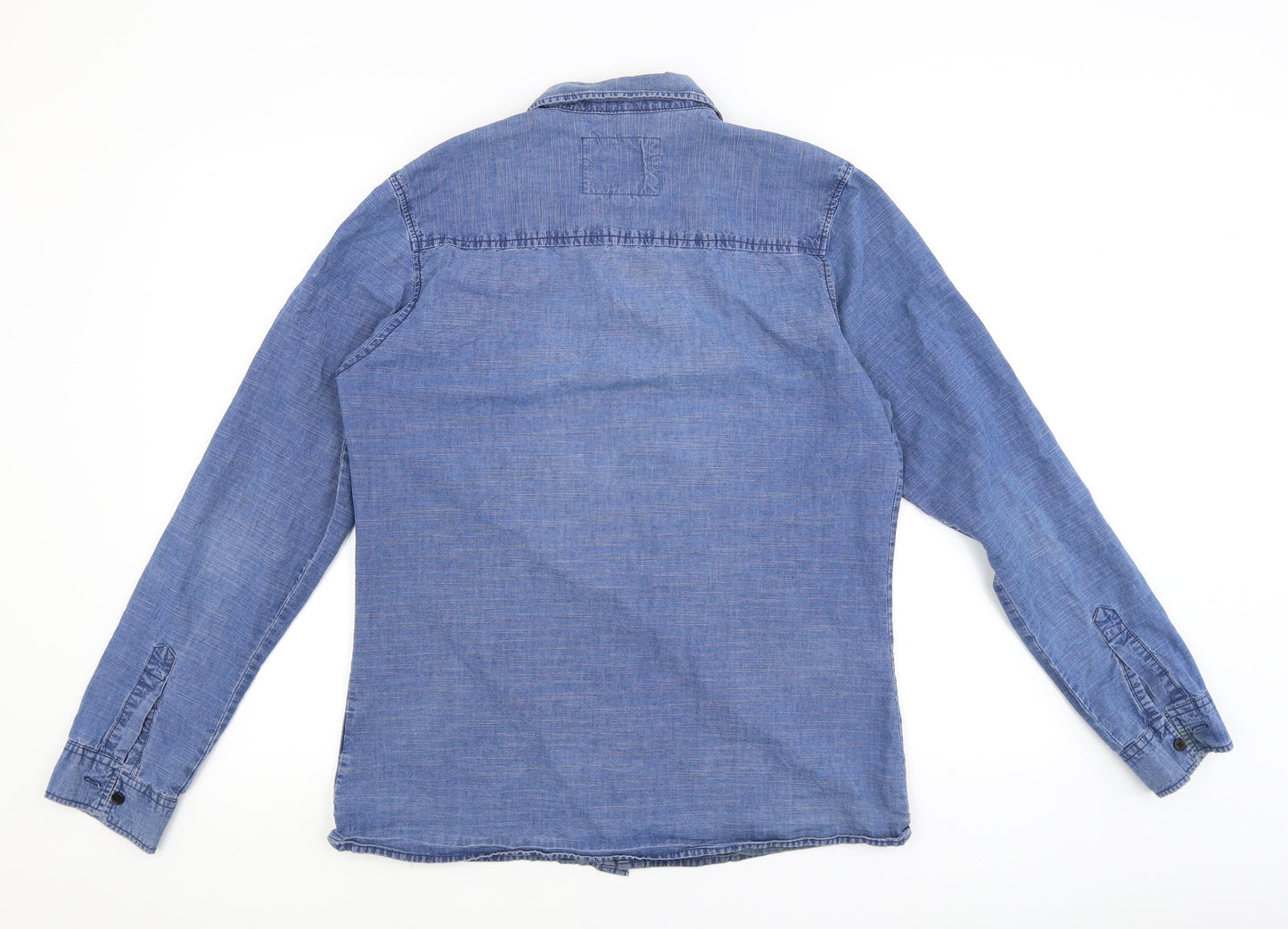 Native Youth Mens Blue    Button-Up Size M