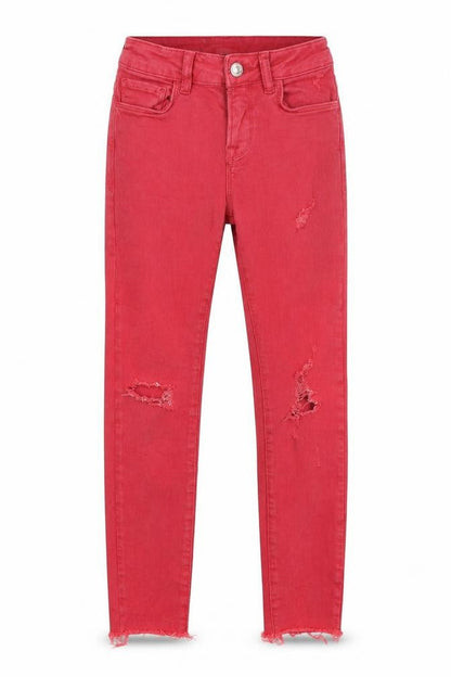 915 Generation Girls Red   Skinny Jeans Size 10 Years