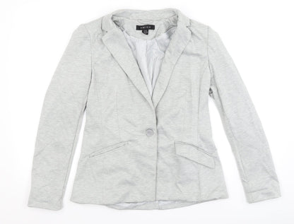 Preloved Amisu Womens Grey   Jacket Blazer Size 10 - Front