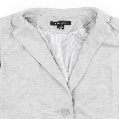 Preloved Amisu Womens Grey   Jacket Blazer Size 10 - Detail