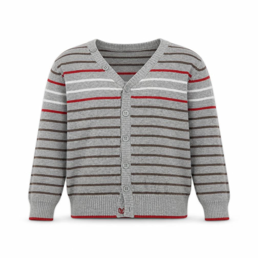 George Girls Grey Striped  Cardigan Jumper Size 4-5 Years